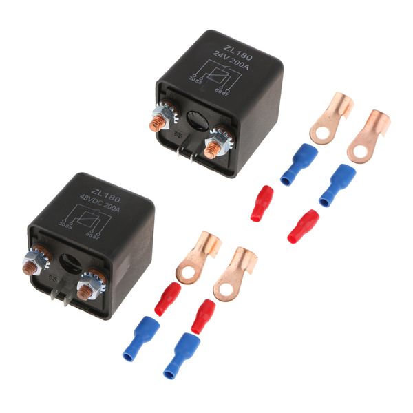 

2 pieces car motor diy 24v 48v 200a heavy duty split charge on/off relay