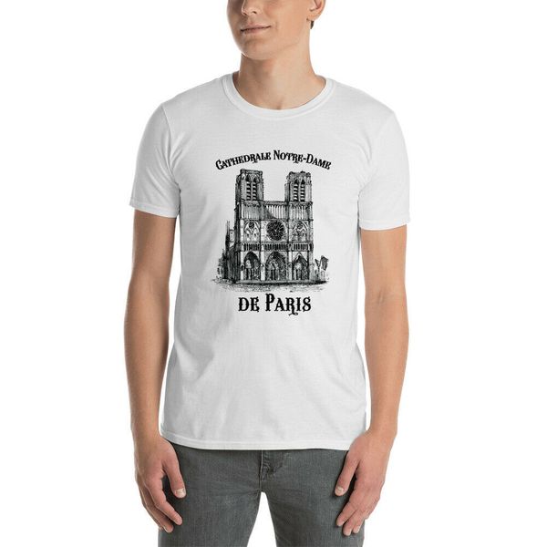

2020 new arrival men's fashion cathedrale notre dame de paris t-shirt