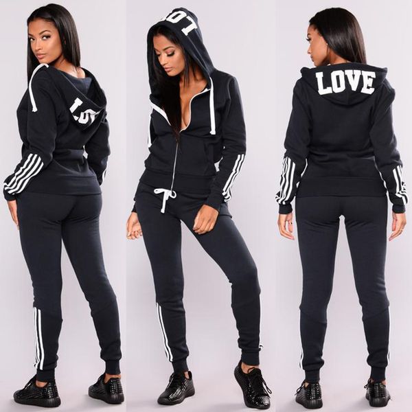 

women's tracksuits 2021 woman 2 piece set hoodies pants women sports suits female sweatshirt zipper conjunto feminino ropa mujer s-2xl, Gray