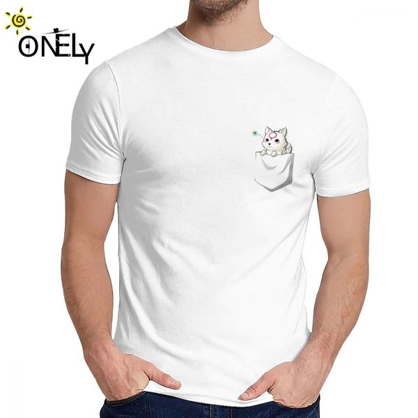 

man's o-neck okami celestial pocket t shirt graphic print for man 100% cotton la camiseta big size