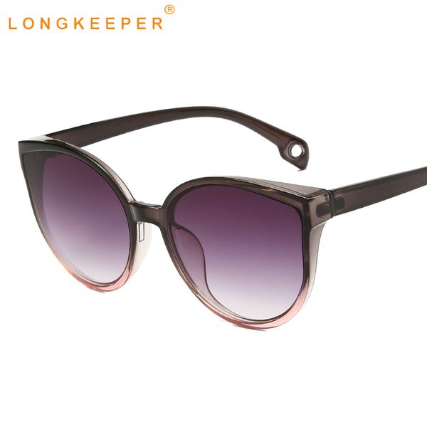 

sunglasses fashion cat eye women retro oversized gradient sun glasses brand designer female lentes de sol mujer, White;black