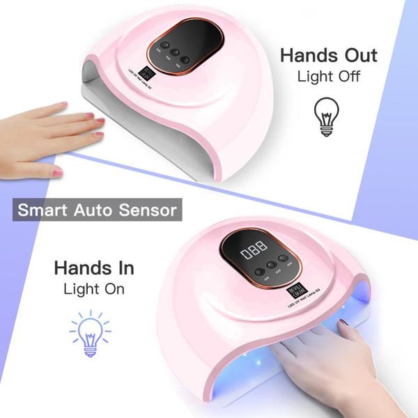 

54w uv nail lamp manicure led nail dryer drying polish ice lamp with 18 leds 30s/60s/99s auto sensor art tools