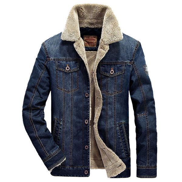 

brand new 5xl 6xl mens fleece denim jacket winter fashion fleece thicken casual denim jacket coat men outwear bf66009a, Black;brown