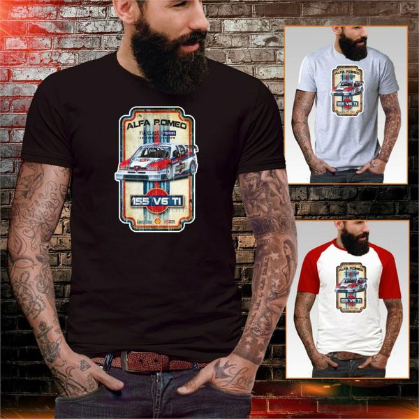 

alpha romeo v6 155 t shirt rally wrc touring fia class 1 larini boy racer mens