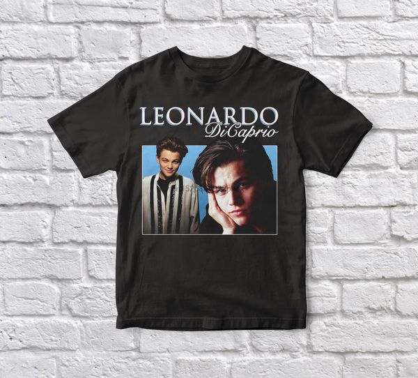 

leonardo dicaprio titanic 90s vintage black tshirt men t shirt