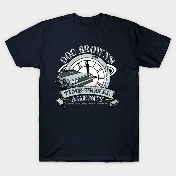 

men tshirt doc brown's time travel agency back to the future t shirt women t-shirt tees top