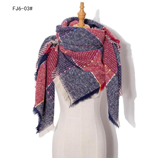 

fashion cashmere scarf for women scarf warm plaid blanket wraps female scarves and shawls winter, Blue;gray