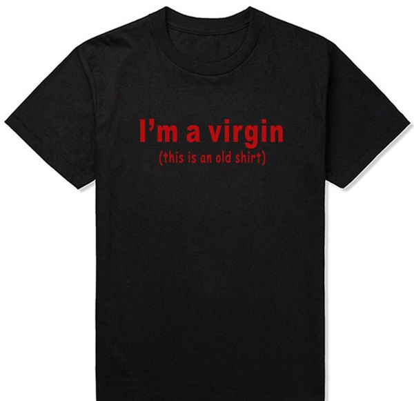

funny i'm a virgin this is an old funny t shirt party mens o neck t-shirt