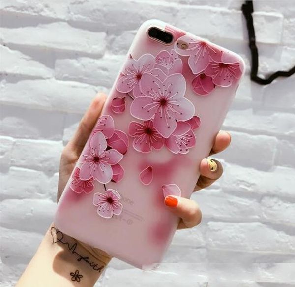 

one pcs case rose flower kitty carton smooth soft glossy tpu back cover for iphone xs max/xs/xr/x8/8plus/7/7plus/6/6plus,mobile phone case