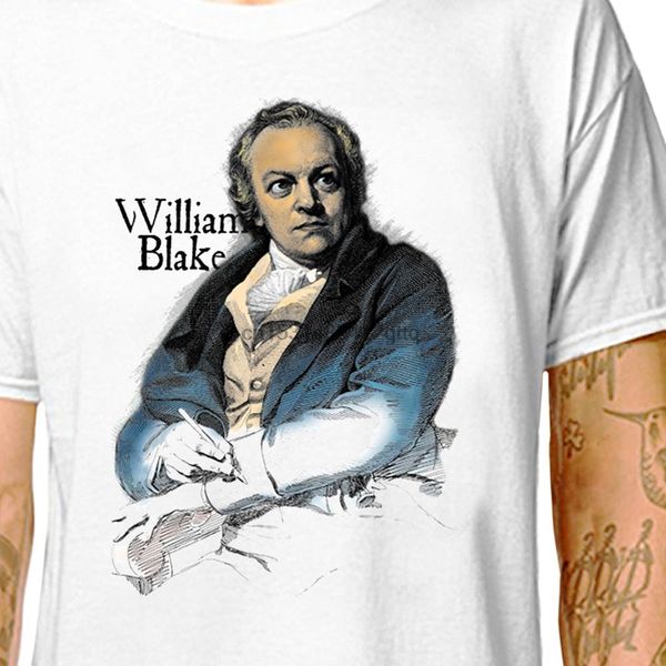 

t shirt william blake self portrait 100% cotton tees (lazycarrot) literary gothic poet