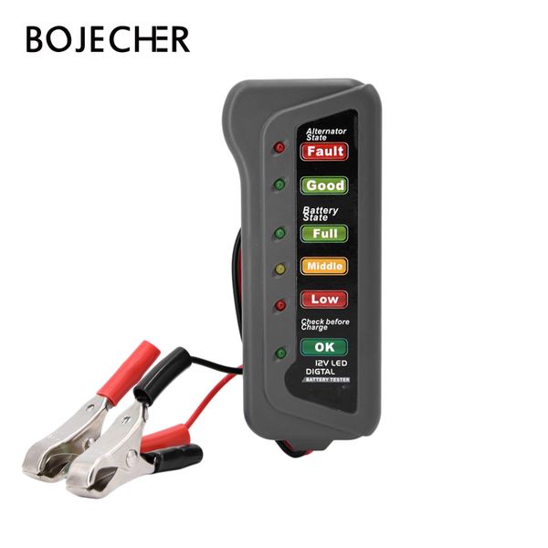 

5pcs/lot 12v digital battery / alternator tester with 6-led lights display car vehicle battery diagnostic tool by dhl free