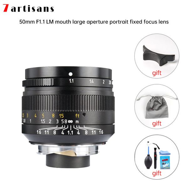 

2020 new lentes 7 artisans 50mm f1.1large aperture paraxial m-mount lens for cameras m-m m240 m3 m5 m6 m7 m8 m9 m9p m10