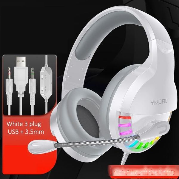 

eadphone/headset n1 3.5mm usb stereo wired gaming headphones game headset over ear rgb with mic voice control for lapcomputer gamer p