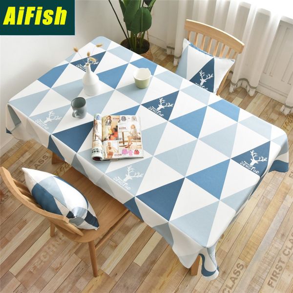

simple modern polygonal table cover restaurant waterproof tablecloth kitchen cafe decoration home dining table tablecloth b009-4