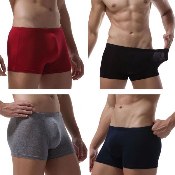 

4pc/lot bamboo men underwear boxer cotton underwear men crotchless for man cuecas boxer masculina de marca, Black;white
