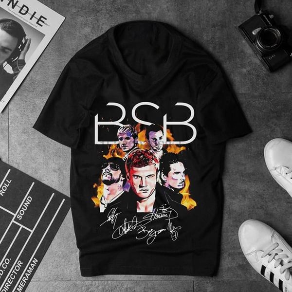 

backstreet boys члены подписи футболка черный хлопок мужчины s-6xl сша поставщик