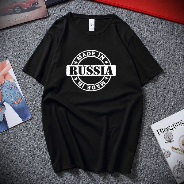 

made in russia t-shirt motif printed funshirt design print men women t shirt summer hip hop cotton short sleeves tshirt