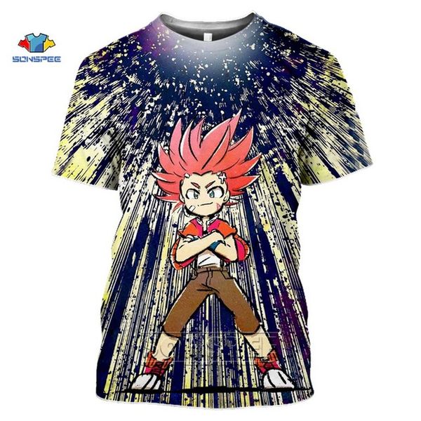 

beyblade burst evolution anime summer men homme 3d print shirts graphic harajuku anime men clothing