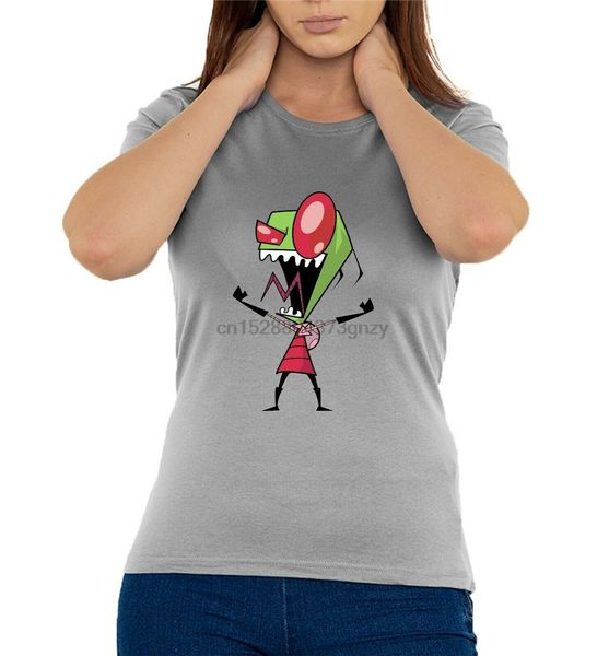 

invader zim extraterrestrial zim artwork womans t shirt grey sizes s-xxl digital printed tee shirt