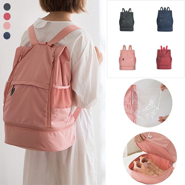 

quality shoe dry wet separation fitness bag large capacity sport backpack dry-wet separation swim bag waterproof backpack with shoes