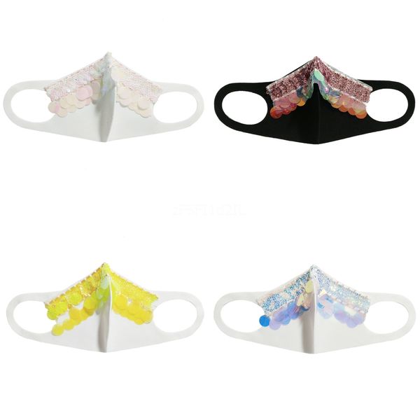 

cloth mask designersequins anti-fog dust-proof personalized fashion cotton protective mask for woman party face masks dhe286#750, Black