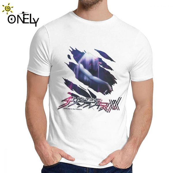 

natural cotton darling in the franxx zero two tee shirt man graphic print nice fashion o-neck camiseta
