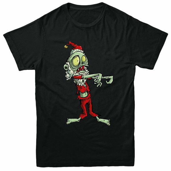 

zombie santa t-shirt funny christmas humor zombie mens tee shirt graphic retro