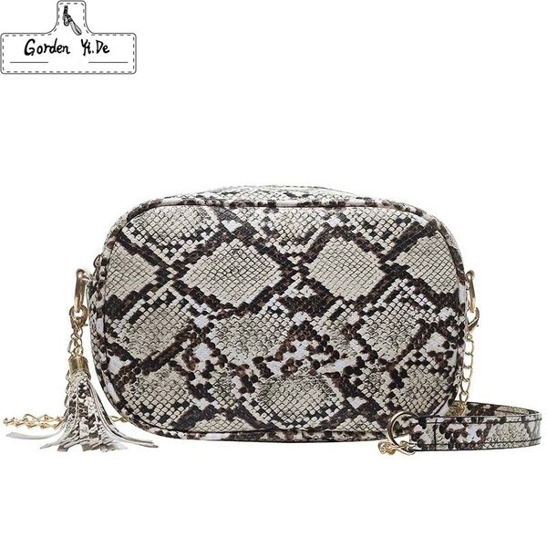 

small crossbody bag for women fashion snake pu leather shoulder bag female chain messenger bag women brand