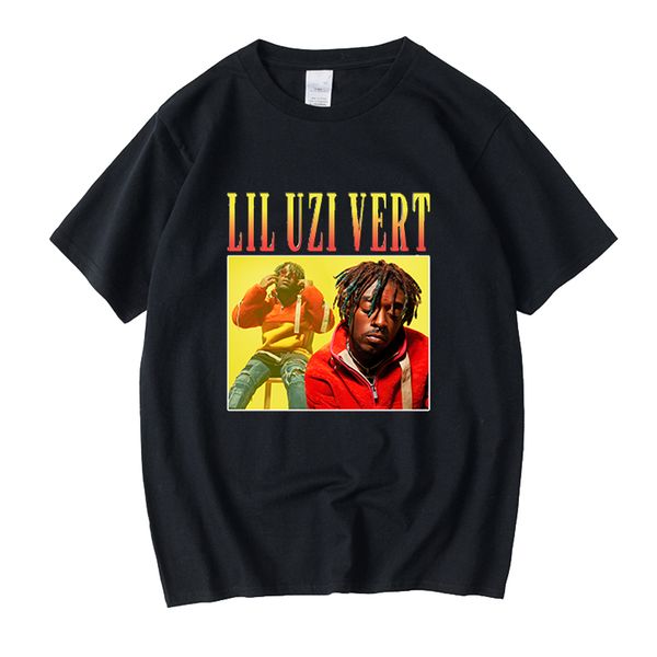 

lil узи vert 90s vintage unisex black tshirt мужчины футболка повседневная ретро graphic футболка хлопок футболка мужчина женщина тройники t