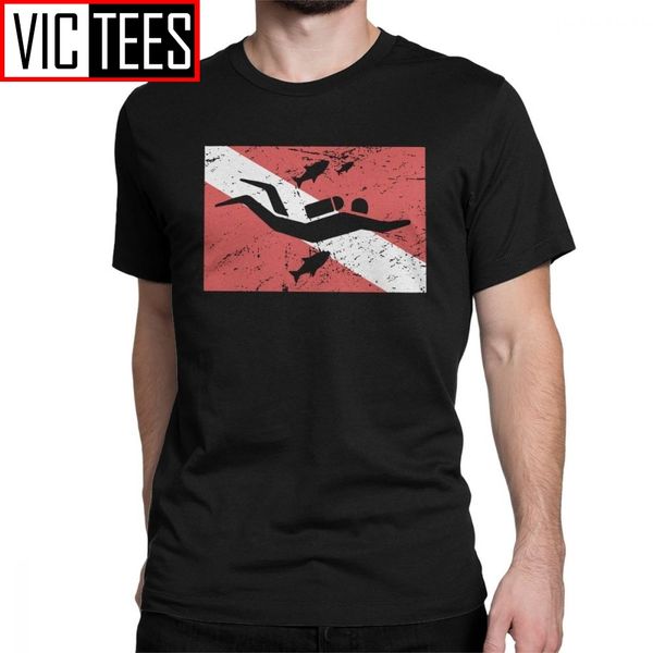 

scuba diver flag men t shirt dive sea snorkeling sports diving funny tees short sleeve o neck t-shirt cotton graphic sweatshirt