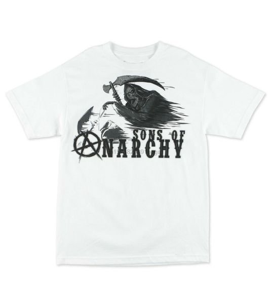 

mulisha anarchy sons of soa riding reaper biker skull t shirt white summer streewear sizes-3xl