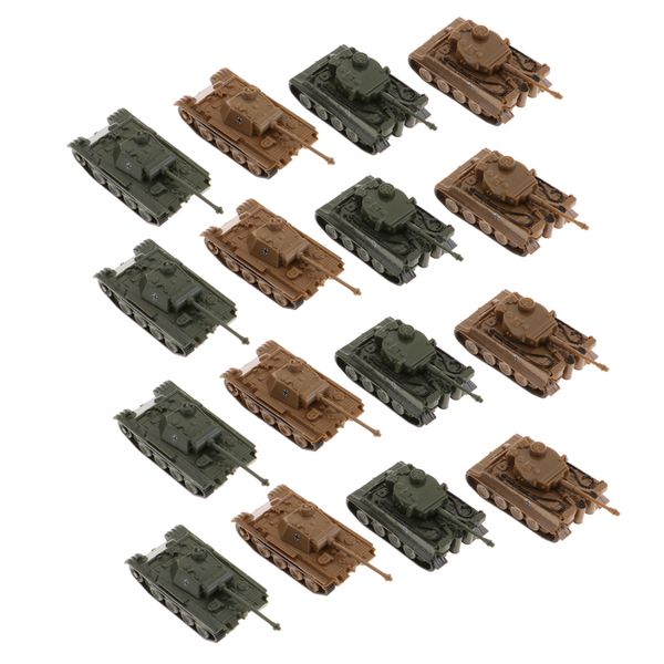

16x collectible 1/144 vi ausf. e tiger i+v panther military tank models toys