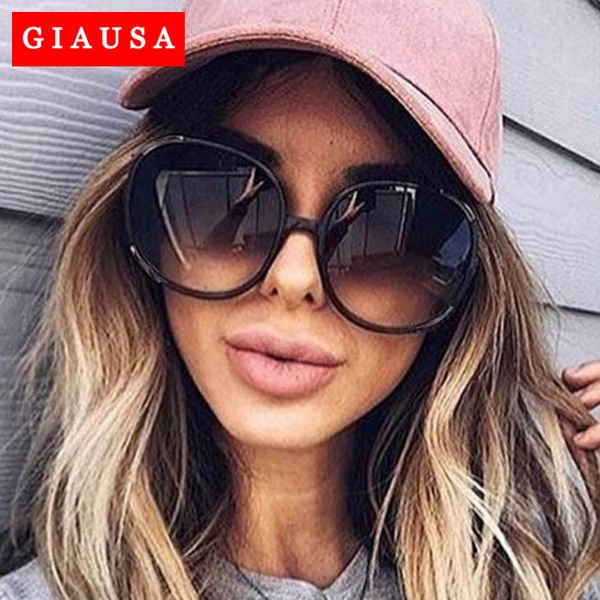 

2020 new luxury round sunglasses woman oversized female glasses gradient fashion brand women sun glasses ladies retro vintage, White;black