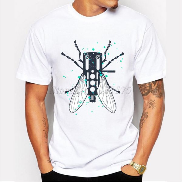 

2019 cool men cute cartridge bug design t shirt novelty customize printed short sleeve tees