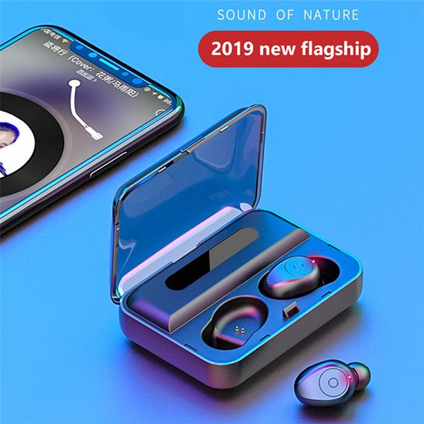 

f9 tws bluetooth наушники v5.0 беспроводные наушники hifi наушники stereo bass гарнитура с микрофоном 1500mah перезаряжаемые мобильный телеф