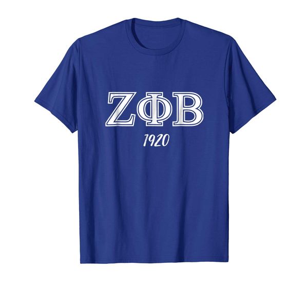 

2019 мужская мода майка zeta phi beta zphi 100% хлопок royal blue t shirt