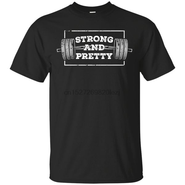 

mens strong and pretty shirt men funny gym workout t-shirt s-6xl tee shirt