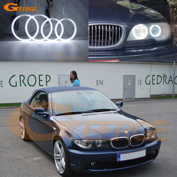 

for e46 convertible coupe 2004 2005 2006 lci headlight excellent ultra bright ccfl angel eyes halo rings car styling