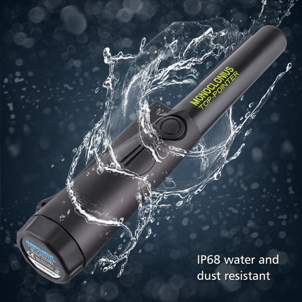 

metal detectors black waterproof pin pointer industrial detector handheld gold drop