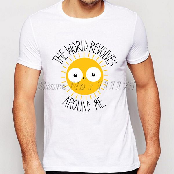 

2015 new arrivals egocentric sun printed men t shirt hipster high quality
