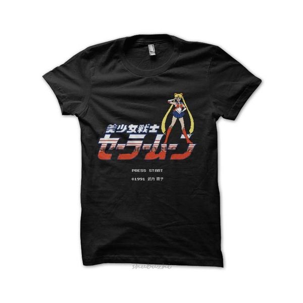 

men t shirt sailor moon pixels start t-shirt tshirts women t-shirt male brand teeshirt men summer cotton t shirt