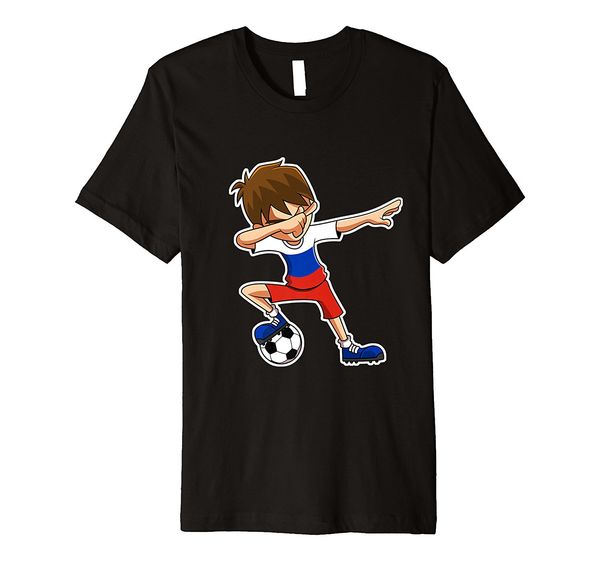 

2019 men's funny fashion classic dabbing soccers boy jersey shirt, russia flag footballer logo t shirts