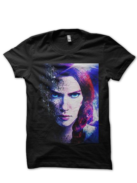 

disintegrating black widow t shirt