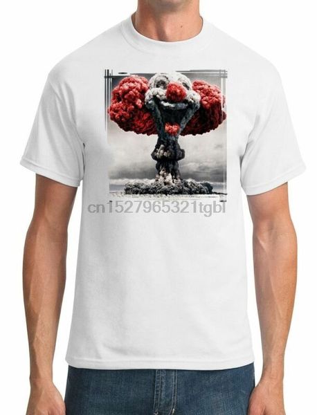 

nuclear explosion clown face - mens t-shirt