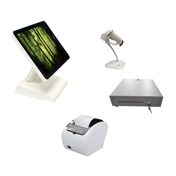 

wholeset epos system cash registers terminal all in one for supermarket