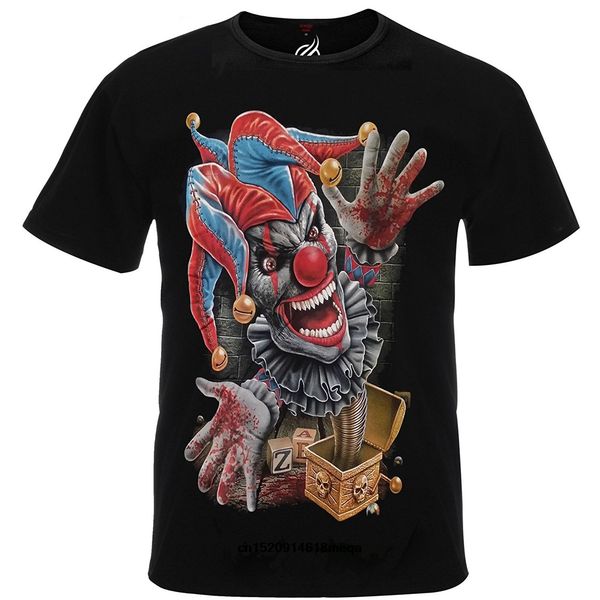 

смешной футболки злой клоун psychotic jack in a box pennywise it metal tshirt tee shirt