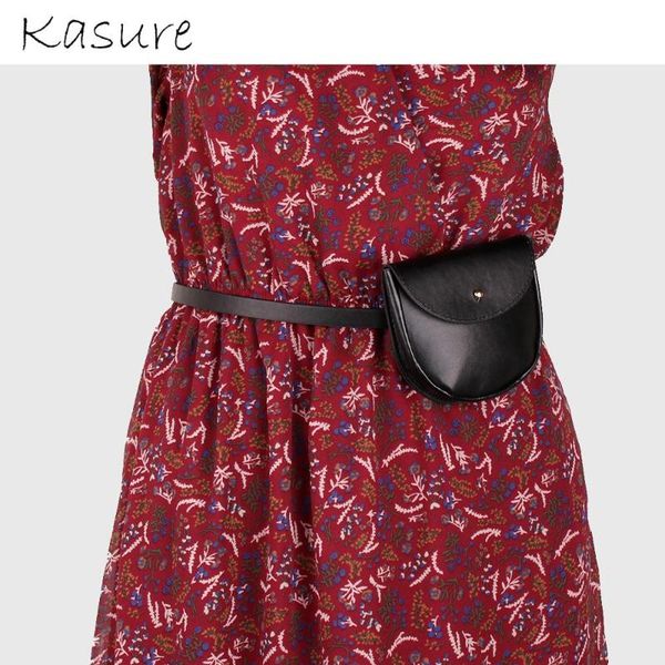 

kasure women's belts with waist bag black pu leather designer adjustable belt female fashion key pocket waistbelt wholesale, Black;brown