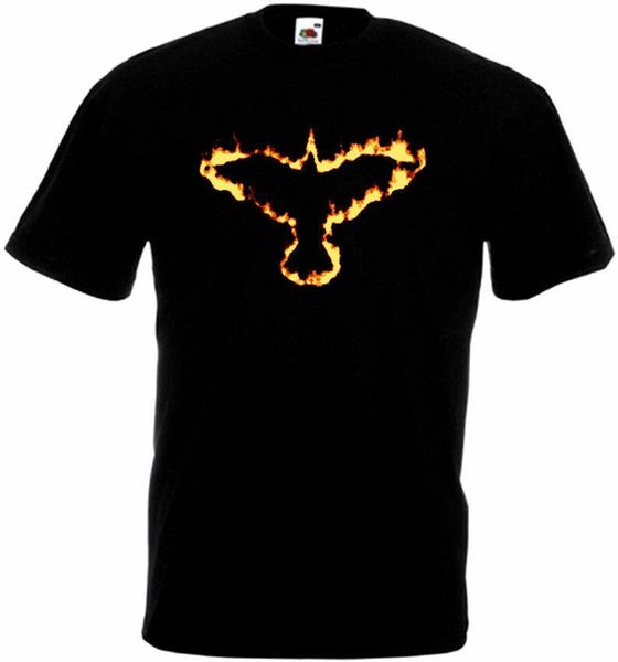 

the flaming crow v1 t shirt black all sizes s-5xl