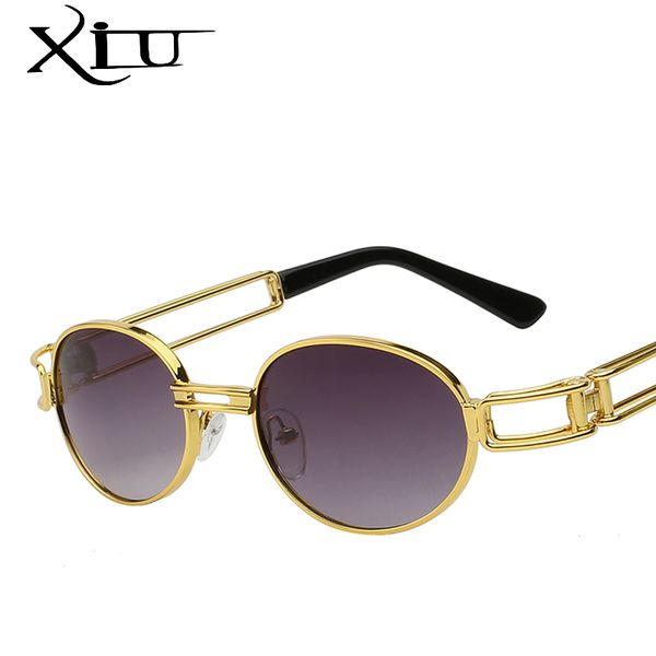 

xiu steampunk sunglasses clear lens glasses gothic flat vintage round glasses men women designer eyewear uv400, White;black