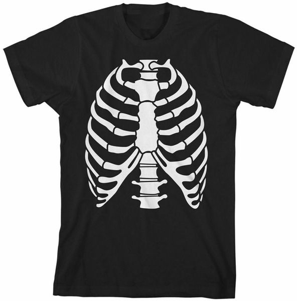 

skeleton rib cage halloween costume men's t-shirt more size and colors tee shirt